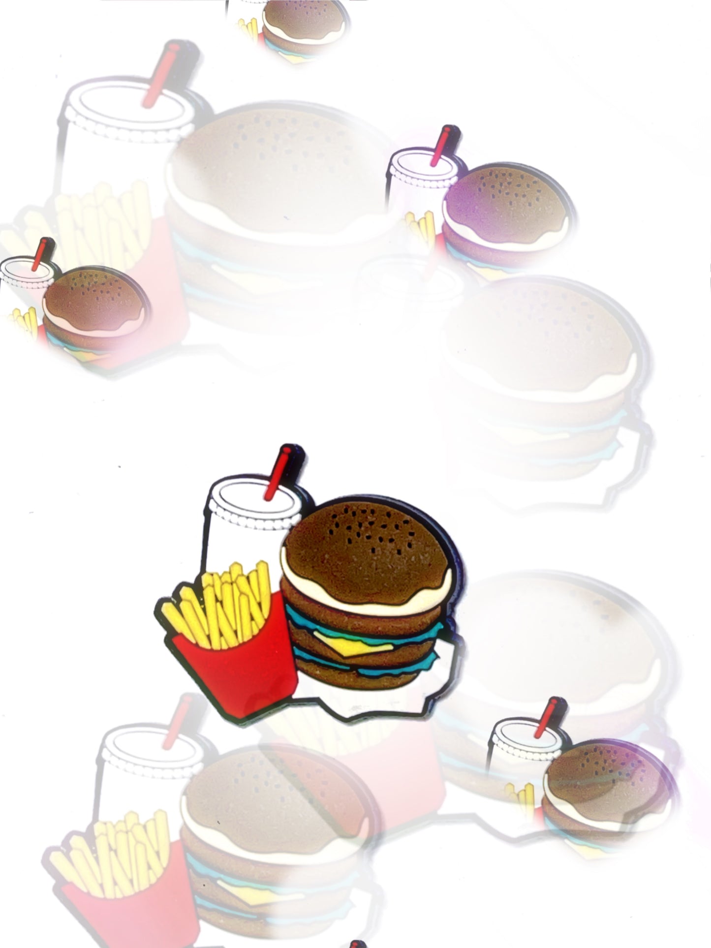 Burger Meal croc charm