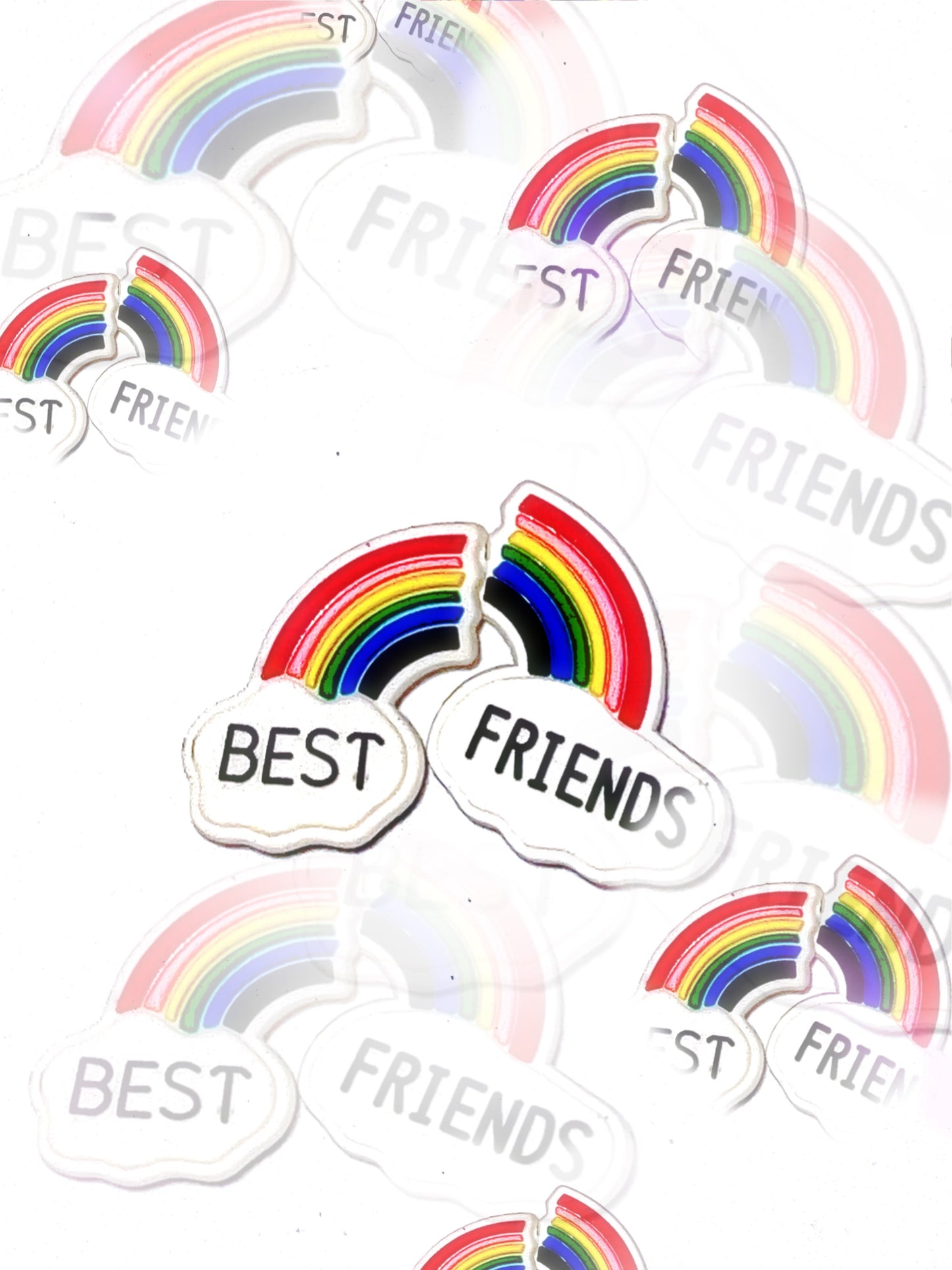 Best friends croc charm