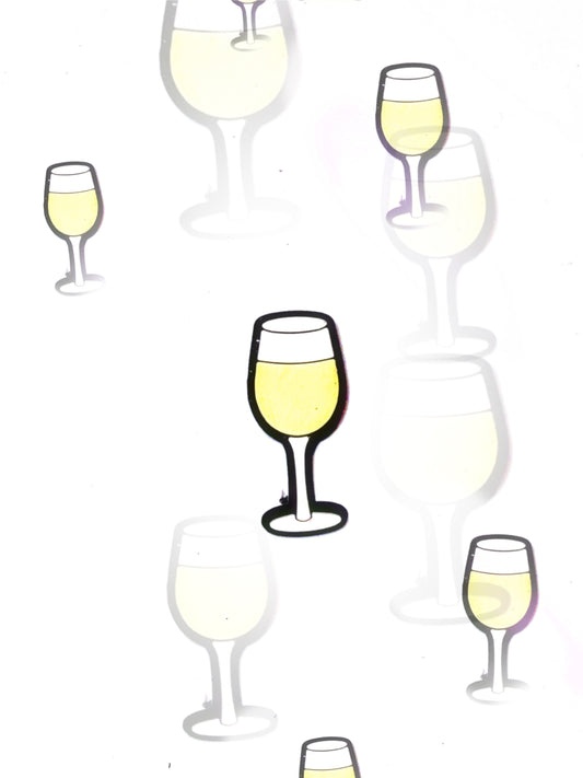 White wine croc charm