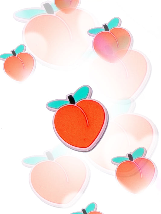 Peach croc charm