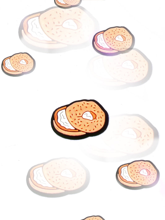 Bagel & Cream Cheese croc charm