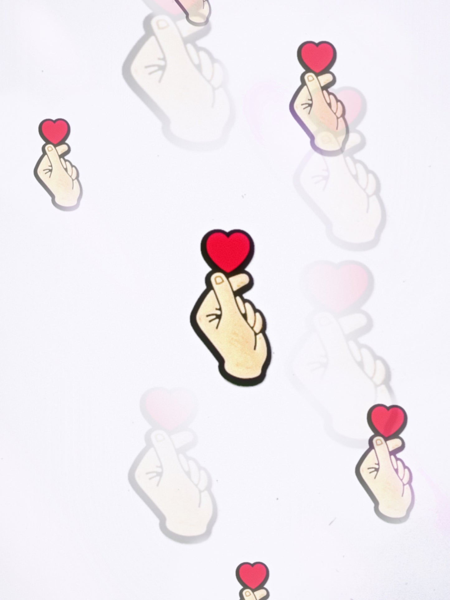 Finger Heart croc charm