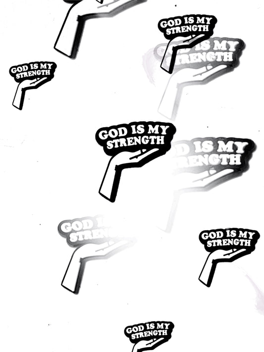 God is my Strength croc charm