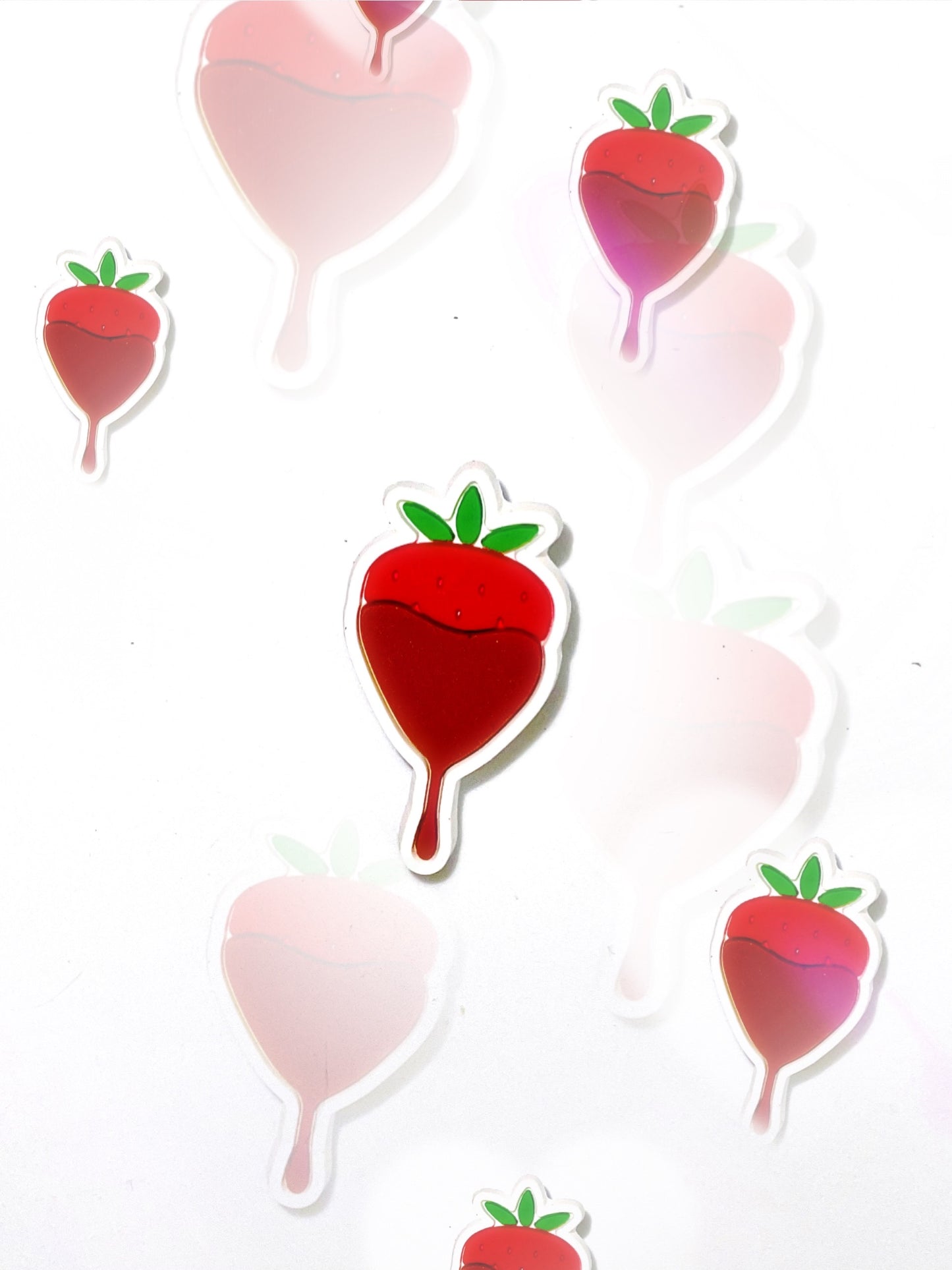 Chocolate covered strawberry croc charm