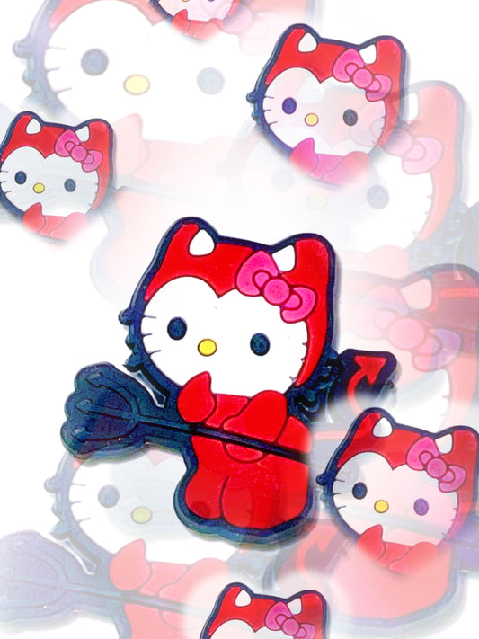 Evil Hello Kitty croc charm